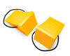 Picture of Camco Wheel Chock With Rope For Easy Removal, Helps Keep Your Trailer or RV In Place (Pack of 2) - 44471