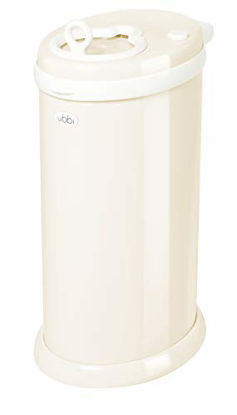 Picture of Ubbi Steel Odor Locking, No Special Bag Required Money Saving, Awards-Winning, Modern Design Registry Must-Have Diaper Pail, Ivory