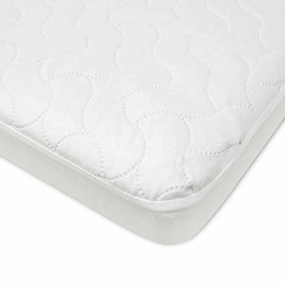 Picture of American Baby Company Waterproof Fitted Crib and Toddler Protective Mattress Pad Cover, White (Pack of 1), for Boys and Girls