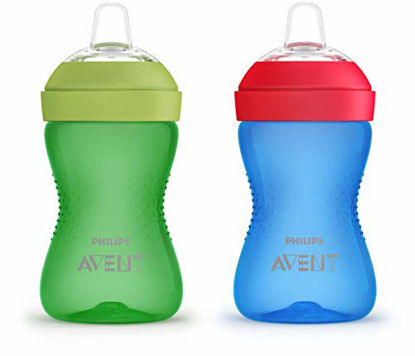 Picture of Philips AVENT My Grippy Spout Cup, 10 Oz, 2 Pack, Blue/Green, SCF801/21