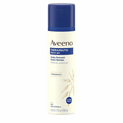 Picture of Aveeno Therapeutic Shave Gel with Oat and Vitamin E to Help Prevent Razor Bumps and Soothe Dry and Sensitive Skin, No Added Fragrances and Non-Comedogenic, 7 oz