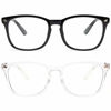 Picture of livho 2 Pack Blue Light Blocking Glasses, Computer Reading/Gaming/TV/Phones Glasses for Women Men,Anti Eyestrain & UV Glare (Light Blcak+Clear)