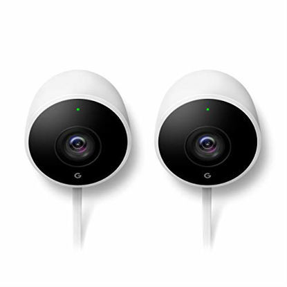 Picture of Google Nest Cam Outdoor 2-Pack - Weatherproof Outdoor Camera for Home Security - Surveillance Camera with Night Vision - Control with Your Phone