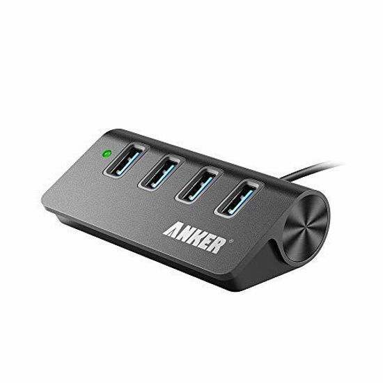 Picture of Anker 4-Port USB 3.0 Unibody Aluminum Portable Data Hub with 2ft USB 3.0 Cable for Macbook, Mac Pro / mini, iMac, XPS, Surface Pro, Notebook PC, USB Flash Drives, Mobile HDD and More