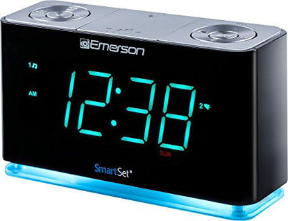 Picture of Emerson SmartSet Alarm Clock Radio with Bluetooth Speaker, Charging Station/Phone Chargers with USB port for iPhone/iPad/iPod/Android and Tablets, ER100301