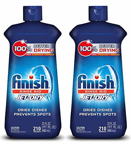 Picture of Finish Jet-Dry Rinse Aid, 23oz, Dishwasher Rinse Agent & Drying Agent Pack of 2
