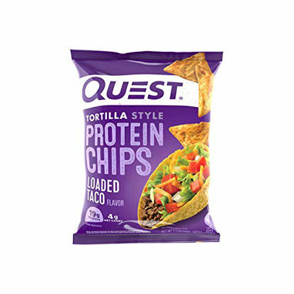 Picture of Quest Nutrition Tortilla Style Protein Chips, Loaded Taco, Low Carb, Gluten Free, Baked, 1.1 Ounce (Pack of 12)