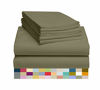 Picture of LuxClub 6 PC Sheet Set Bamboo Sheets Deep Pockets 18" Eco Friendly Wrinkle Free Sheets Machine Washable Hotel Bedding Silky Soft - Olive Full