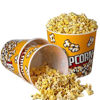 Picture of Novelty Place] Retro Style Plastic Popcorn Containers for Movie Night - 7.25" Tall x 7.25" Top Diameter (3 Pack)