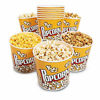 Picture of Novelty Place] Retro Style Plastic Popcorn Containers for Movie Night - 7.25" Tall x 7.25" Top Diameter (3 Pack)