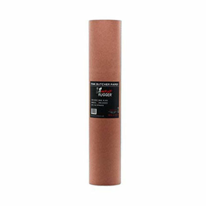 Picture of Pink Butcher BBQ Paper Roll (18 Inch by 175 Feet) Food Grade Peach Wrapping Paper for Smoking Beef Brisket Meat Texas Style, All Natural and Unbleached