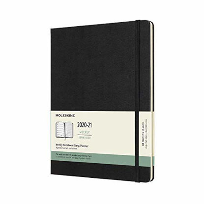 NEW Moleskine 18 Month 2020-2021 Weekly Planner Soft Cover XL 7.5" x 9.5" Black 