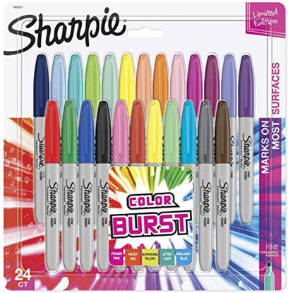 Picture of SHARPIE Color Burst Markers, Fine Point, 24 Count