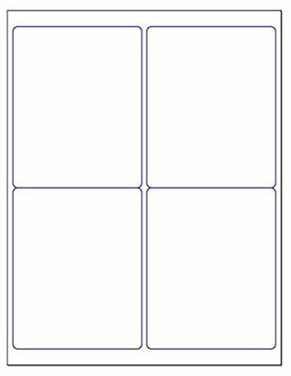 Picture of Laser/Ink Jet White Labels (4 x 5" - 4 Per Page | 1000 Labels)