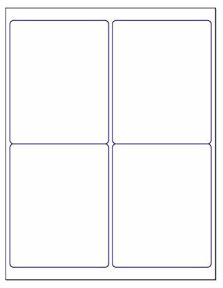 Picture of Laser/Ink Jet White Labels (4 x 5" - 4 Per Page | 1000 Labels)