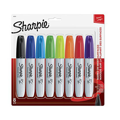 Picture of Sharpie Permanent Markers | Chisel Tip Markers, Assorted Colors