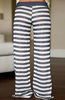Picture of AMiERY Women's Summer Striped Pjs Pregnancy Pant Comfy Stretch High Waist Wide Leg Lounge Palazzo Pajamas Pants (XL, Grey Striped)