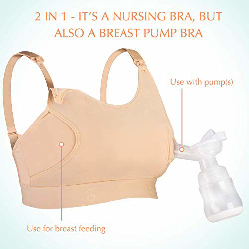 GetUSCart- Hands Free Pumping Bra, Momcozy Adjustable Breast-Pumps Holding and Nursing Bra