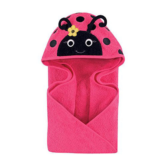 Picture of Hudson Baby Unisex Baby Cotton Animal Face Hooded Towel, Ladybug, One Size