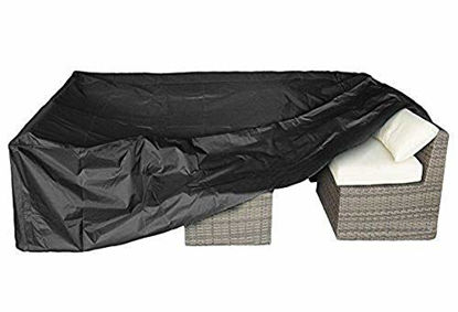 Picture of Patio Furniture Set Cover Outdoor Sectional Sofa Set Covers Outdoor Table and Chair Set Covers Water Resistant 110" L x 83" W x 28" H