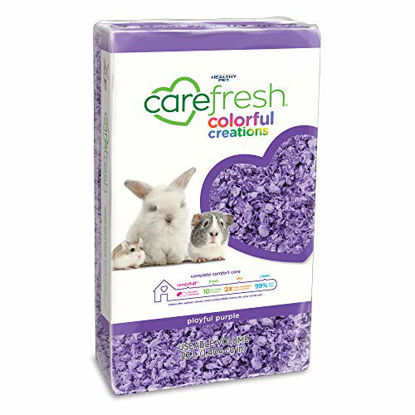 Picture of Carefresh 99% Dust-Free Playful Purple Natural Paper Small Pet Bedding with Odor Control, 23 L
