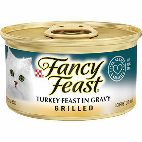 Picture of Purina Fancy Feast Gravy Wet Cat Food, Grilled Turkey Feast in Gravy - (24) 3 oz. Cans