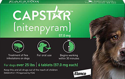 Picture of Capstar Fast-Acting Oral Flea Treatment for Large Dogs, 6 Doses, 57 mg (26-125 lbs)