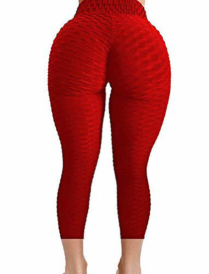 Picture of SEASUM Women's Brazilian Capris Pants High Waist Tummy Control Slimming Booty Leggings Workout Running Butt Lift Tights XL