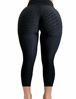 Picture of SEASUM Women's Brazilian Capris Pants High Waist Tummy Control Slimming Booty Leggings Workout Running Butt Lift Tights S