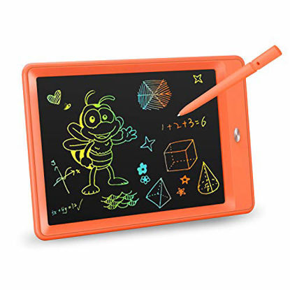 Picture of KOKODI LCD Writing Tablet, 10 Inch Colorful Toddler Doodle Board Drawing Tablet, Erasable Reusable Electronic Drawing Pads, Educational and Learning Toy for 2-6 Years Old Boy and Girls (Orange)