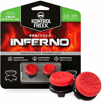 Picture of KontrolFreek FPS Freek Inferno for Xbox One and Xbox Series X Controller | Performance Thumbsticks | 2 High-Rise Concave | Red