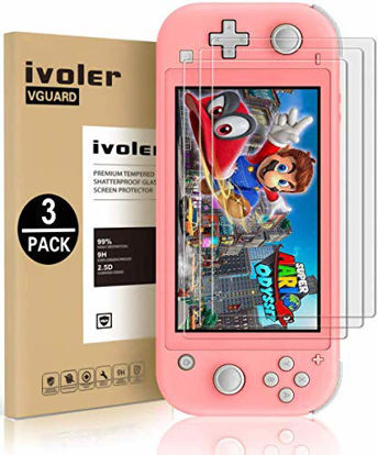 Picture of [3 Pack] Screen Protector Tempered Glass for Nintendo Switch Lite, iVoler Transparent HD,High Definition,Clear Anti-Scratch with Anti-Fingerprint Bubble-Free Fit Switch Lite 2019