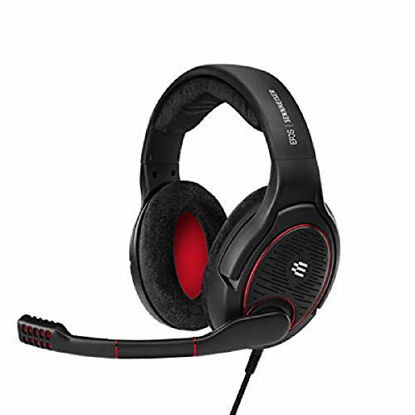 Picture of EPOS I Sennheiser GAME ONE Gaming Headset, Open Acoustic, Noise-canceling mic, Flip-To-Mute, XXL plush velvet ear pads, compatible with PC, Mac, Xbox One, PS4, Nintendo Switch, and Smartphone - Black (506080)