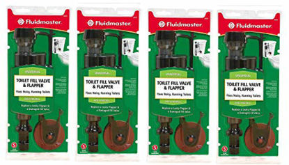 Picture of MNJD 400CRP14 Universal Toilet Fill Valve and Flapper Repair Kit, for 2-Inch Flush Valve Toilets, Pack of 4