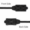Picture of GE 12, Black, 45152 6 Ft Extension Cord, 3 Power Strip, 2 Prong, 16 Gauge, Twist-to-Close Safety Outlet Covers, Indoor Rated, Perfect for Home, Office or Kitchen, UL Listed