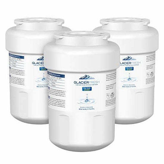 Picture of GLACIER FRESH MWF Water Filters for GE Refrigerators, NSF 42 Replacement for SmartWater MWFP, MWFA, GWF, HDX FMG-1, WFC1201, RWF1060, 197D6321P006, Kenmore 9991, 3 Pack