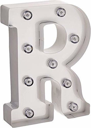 Picture of Darice White Metal Marquee Letter - R - 9.87 Tall, White Finish