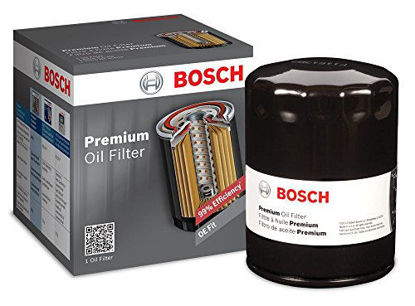 Picture of Bosch 3500 Premium FILTECH Oil Filter for Select Chrysler, Dodge Charger, Pickup, Van, Ford Econoline, Taurus, International, Lexus, Lincoln, Mazda, Mercury, Nissan, Plymouth, Toyota + More, Black