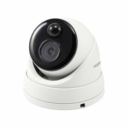 Picture of Swann Wired PIR Dome Security Camera, Ultra 4K HD Surveillance Cam with Face Recognition, Night Vision, Indoor/Outdoor, Thermal, Heat & Motion Sensing, Add to NVR with PoE, SWNHD-888MSD