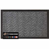 Picture of Gorilla Grip Original Durable Natural Rubber Door Mat, 29x17, Heavy Duty Doormat, Indoor Outdoor, Waterproof Easy Clean, Low-Profile Mats for Entry, Garage, Patio, High Traffic Areas, Steel Chevron