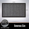 Picture of Gorilla Grip Original Durable Natural Rubber Door Mat, 29x17, Heavy Duty Doormat, Indoor Outdoor, Waterproof Easy Clean, Low-Profile Mats for Entry, Garage, Patio, High Traffic Areas, Steel Chevron