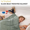 Picture of YnM Weighted Blanket - Heavy 100% Oeko-Tex Certified Cotton Material with Premium Glass Beads (Dark Grey, 60''x80'' 25lbs), Suit for One Person(~240lb) Use on Queen/King Bed