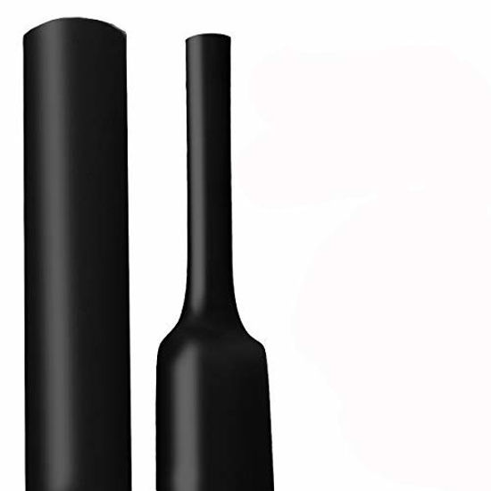 30mm Black 50 Ft Dual-Wall Adhesive Lined Heat Shrink Tubing 3:1 Ratio 1-1/4" 