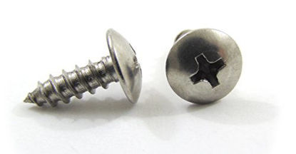 Picture of #10 x 3/4" Stainless Truss Head Phillips Wood Screw (100pc) 18-8 (304) Stainless Steel Screws by Bolt Dropper