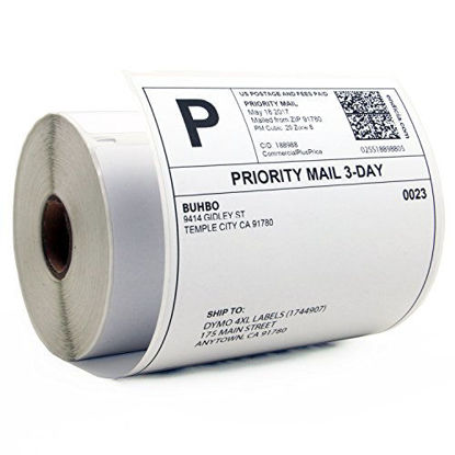 Picture of Buhbo Compatible with DYMO 4XL 4" x 6" Shipping Label 1744907, White (8 Pack / 220 Labels Per Roll)