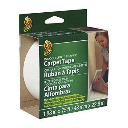 Picture of Duck Brand 394621 Light Traffic Carpet Tape, 1.88-Inch x 75 Feet, Single Roll,White