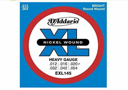 Picture of DAddario Nickel Wound Electric Guitar Strings, 1-Pack, Heavy, 12-54
