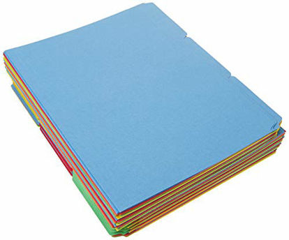 Picture of AmazonBasics AMZ401 File Folders - Letter Size (100 Pack) - Assorted Colors