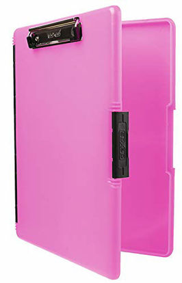 Picture of Dexas 3517-806 Slimcase 2 Storage Clipboard with Side Opening, Neon Pink
