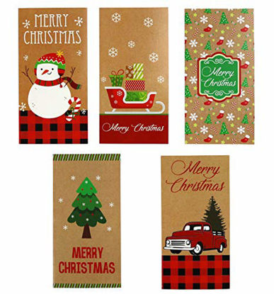 Picture of Kraft Christmas 30 Gift Card / Money Holders and 30 Envelopes